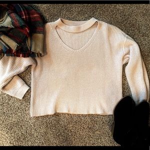 Miracle Cream Choker Sweater